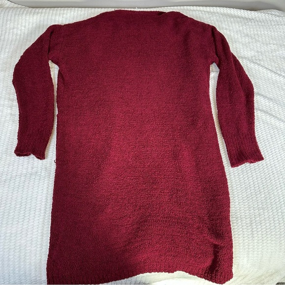 Pink Lily Maroon Womens S Popcorn Cardigan with Pockets Cozy Fall Winter - Picture 2 of 10